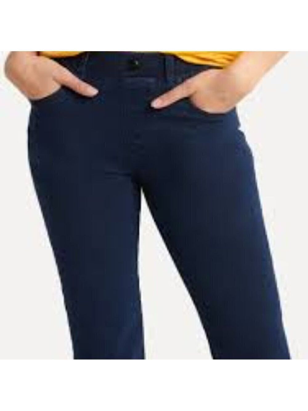 Betabrand Straight-Leg | 4-Pocket Pull On Yoga Denim Pant Medium, Short Petite - Picture 10 of 13
